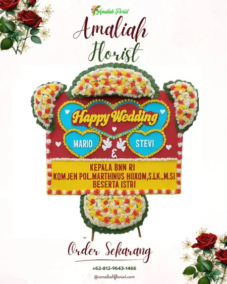 Papan Bunga Pernikahan Mandiraja